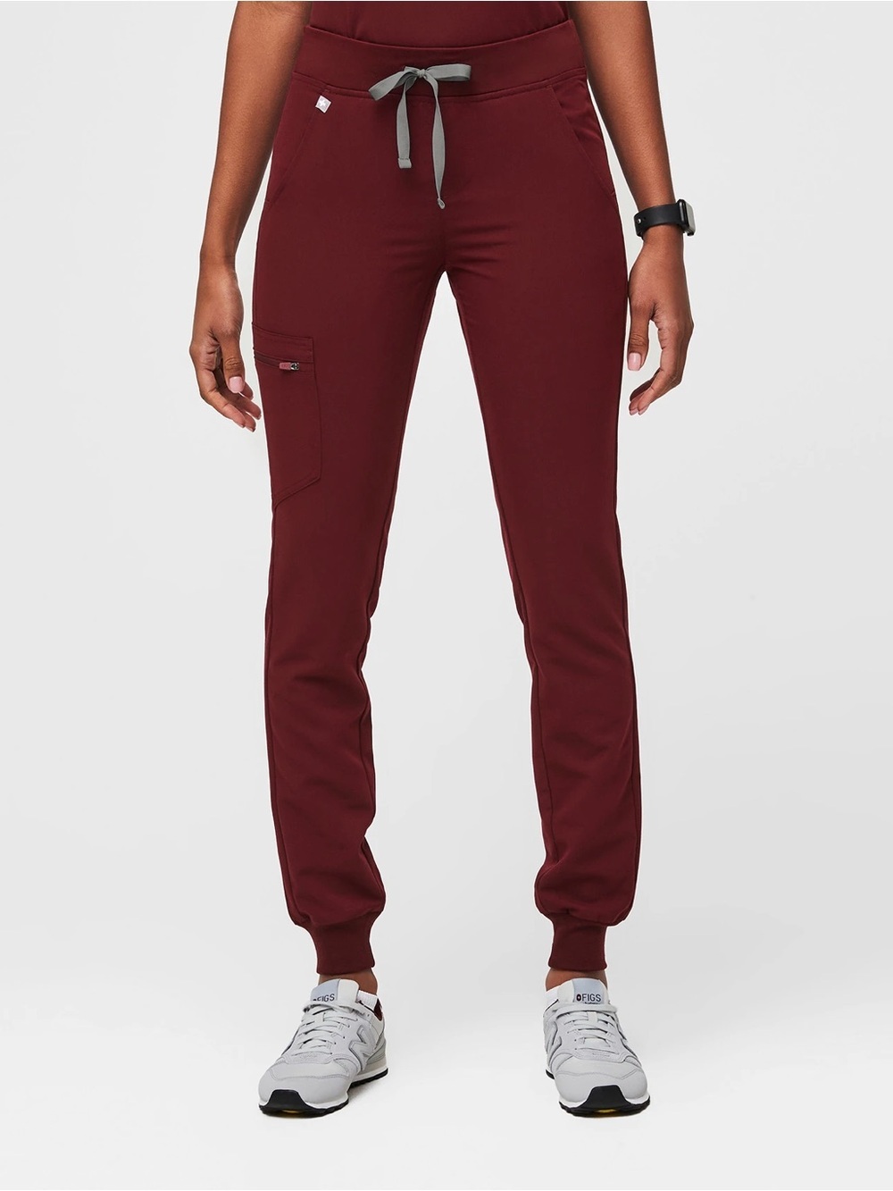 Figs Pants Womens Zamora Jogger Scrub Burgundy Nurse Doctor X-Small Health Care